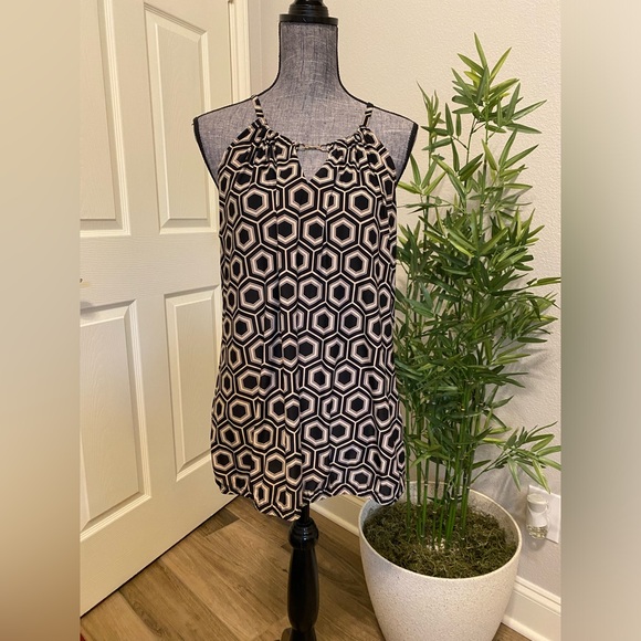 INC Top with beautiful Gold detail in Front - Picture 3 of 10